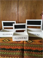 Flower boxes with chalkboards - set of 3