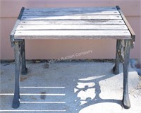 Cast Iron Base Patio Side Table - 15" tall