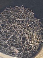 2.5” common nails. Approximately 15 pounds.