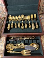 Supreme Cutlery By Towls Gold Tone Flatware