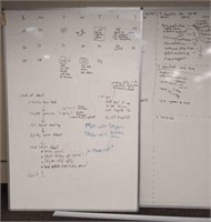Two large dry erase boards