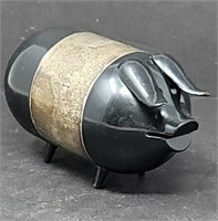 Towle sterling and bakelite piggy bank