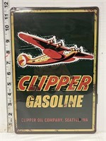 Metal sign- Clipper Gasoline