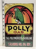 Metal sign- Polly Gas