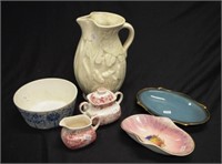 Six various porcelain table wares