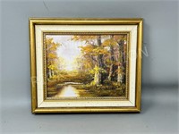 original forest scape painting by Schiller