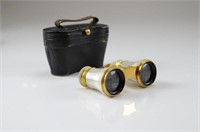 French mother of pearl and brass opera glasses