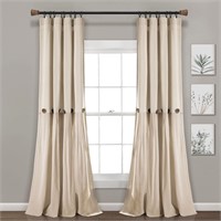 Lush Decor 108-in Dark Linen Curtain Panel