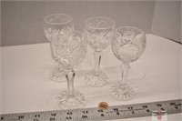 4 - "Sears" Old Country Rose Crystal stemware