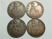 OF) 1930's (4) nice Great Britain large pennies