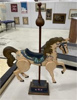 31" Decorative Wood Carousel Horse