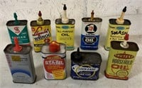 9 oil, fuel stabilizer and lock fliud tins