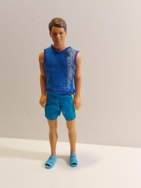 1991 Brown Hair Ken Doll In Beach Swim Wear.