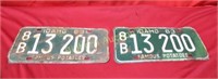 1963 Idaho License Plate 2 Pc Lot