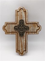 James Avery Bronze and Wood Religious Cross