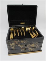 UNIQUE SET OF GOLD FLATWARE BY ROGERS CUTLERY CO.