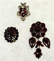 Victorian Garnet Jewelry Lot #6
