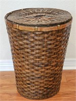 Wicker Hamper w/ Lid is 20in Height