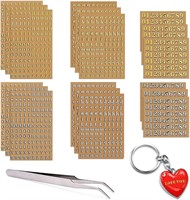 $11  18 Sheets Mini Gold/Silver Letter Stickers