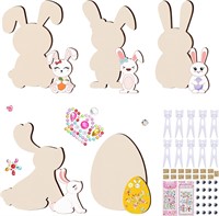 Large Easter Bunny Egg Wood Cutout  Happy Easter