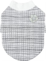 Flower Style Dog Shirt  High-Neck (X-Small  Grey)
