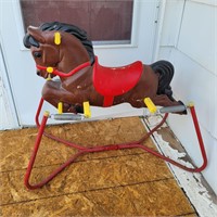 Vintage Kid's Spring-Loaded Bouncy Horse