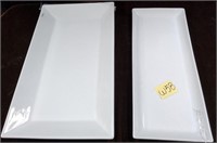 43 - NEW WMC 17 IN WHITE  SERVING PLATTERS (W58)