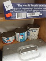 Lot of 3 Metal Oyster Cans