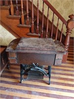 Raymond sewing machine with stand and treadle
