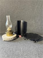 Candle holders, small oil lamp