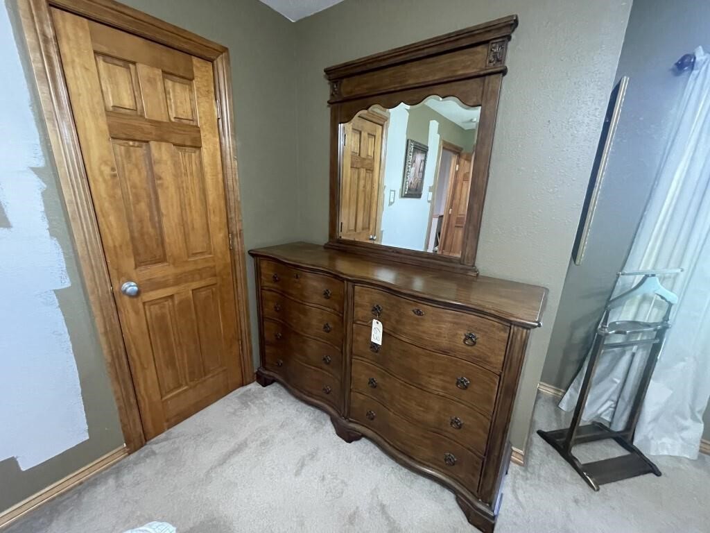 Dresser w/Mirror 64"L x 18"W x 37"H