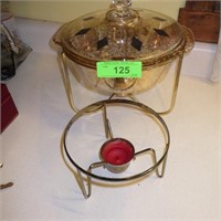 VINTAGE MCM FIRE KING ROUND CASSEROLE CHAFING >>>>