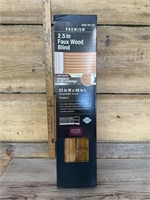 23" x 64“ faux wood blinds