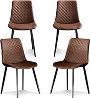 Seonyou Brown Dining Chairs Set of 4 for Kitchen D