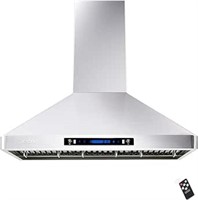 IKTCH 36'' Wall Mount Range Hood, 900 CFM Stainles