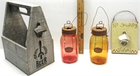 Tealight Holders,Beer Carrier,Bottle Opener