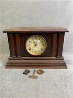 Ingram Mantle Clock with Key & Pendulum