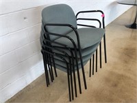 5 Stacking Office Chairs