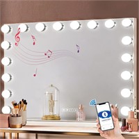 FENCHILIN Vanity Mirror for Makeup with Speaker Ex