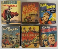 6pc Flash Gordon & Buck Rogers Big Little Books+