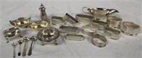 486 grams of Sterling; salts, napkin rings, KirK &