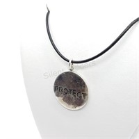 Sterling Silver, Protect Pendant Necklace