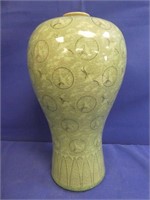 Green Porcelain Table Vase 13" H