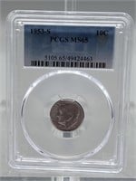 1953-S PCGS MS65 Silver Roosevelt Dime
