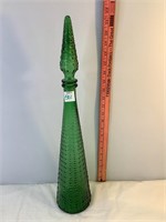 Empoli Green Glass Genie Bottle