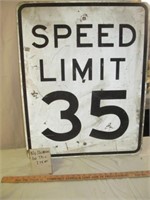 SPEED LIMIT 35 - Full Size Steel Road Sign