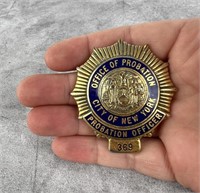 City of New York Probation Officer Badge