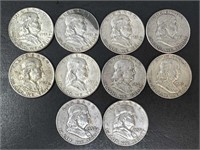 Franklin Halves (10 coins)