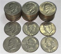 36 1970s One Dollar US Eisenhower Coins