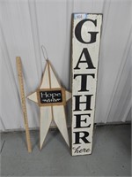 2 Wood signs